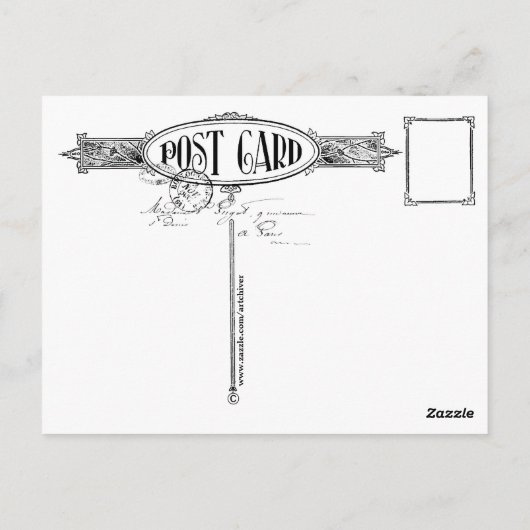 CARTE POSTALE BÉBÉ FAUN "IMAGINAIRE FAIRYLAND" COLLAGE (Dos)