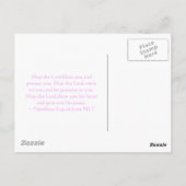 Carte Postale Bébé fille Cadeau photo de Dieu Arc rose verset de (Dos)