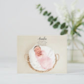 Carte Postale Bébé fille Faire-part de naissance (Debout devant)