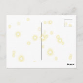 Carte Postale Bébé fille rose Faire-part avec étoiles et lumière (Dos)