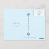 Carte Postale Bébé garçon photo merci pour le cadeau bleu et gri (Dos)