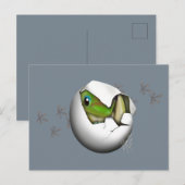 Carte Postale Bébé gecko dans l'œuf  (Devant / Derrière)