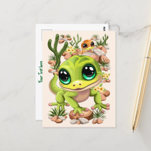 Carte Postale Bébé Geckos jote personnages de dessin