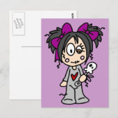 Carte Postale Bébé Goth mignon (Devant / Derrière)