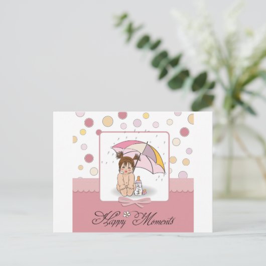 Carte Postale bébé heureux (Debout devant)