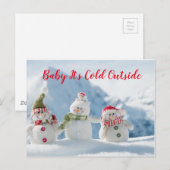 Carte Postale Bébé Il fait froid dehors (Devant / Derrière)