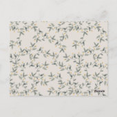 Carte Postale Bébé jaune mignon Hippo Baby shower de feuillage (Dos)