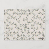 Carte Postale Bébé jaune mignon Hippo Fauna Baby shower Merci (Dos)