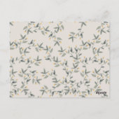 Carte Postale Bébé jaune mignon Hippo Foliage N'importe quel âge (Dos)