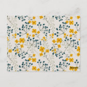 Carte Postale Bébé jaune mignon Zèbre Baby shower de feuillage (Dos)