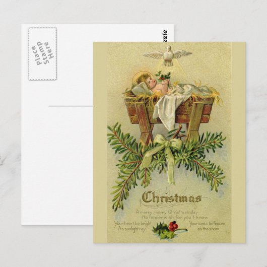 Carte Postale Bébé Jésus (Devant / Derrière)