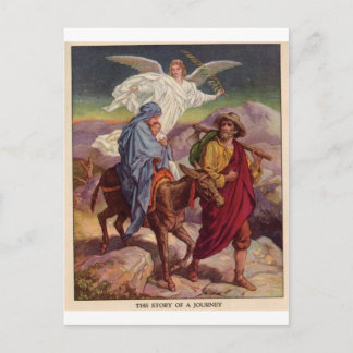Carte Postale Bébé Jésus en route pour l'Egypte