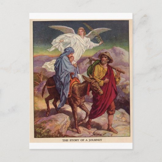 Carte Postale Bébé Jésus en route pour l'Egypte (Devant)