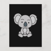 Carte Postale Bébé koala mignon avec un sourire assis (Devant)
