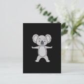 Carte Postale Bébé koala mignon avec un sourire debout (Debout devant)