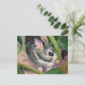 Carte Postale Bébé Lapin Cachage (Debout devant)