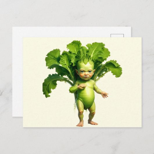 Carte Postale Bébé Légume Bizarre  (Devant / Derrière)
