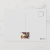 Carte Postale Bébé loutre mignon dans un panier - personnalisabl (Dos)