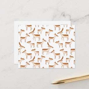 Carte Postale Bébé mignon cerf et famille