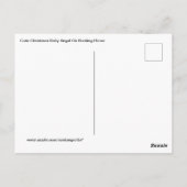 Carte Postale Bébé mignon de Noël Angel sur Cheval Rocking (Dos)