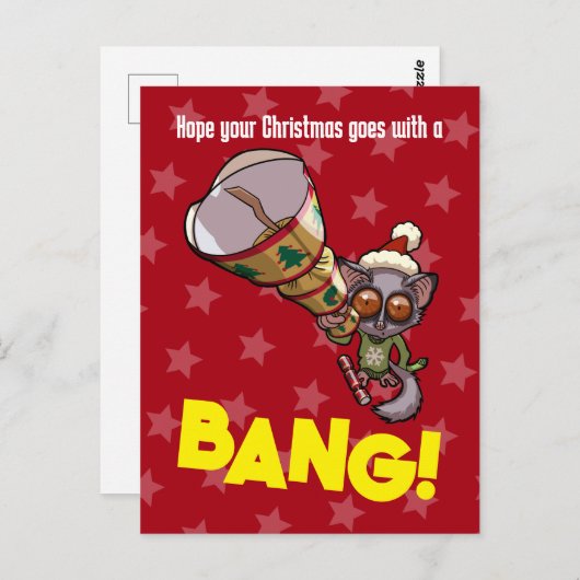 Carte Postale Bébé mignon de Noël de Noël de Bush ! Dessin (Devant / Derrière)