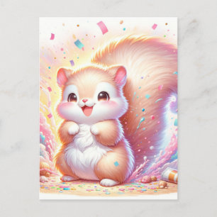Carte Postale Bébé, mignon écureuil animal, Post-croisement