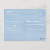 Carte Postale Bébé mignon Garçon Whimsical Denim Bleu Vêtements  (Dos)