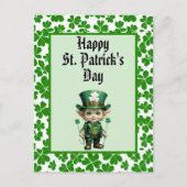 Carte Postale Bébé mignon Leprechaun St. Patrick's Day (Devant)
