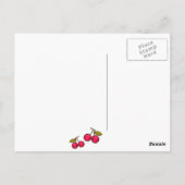 Carte Postale Bébé mignon mouton avec cerises kawaii (Dos)