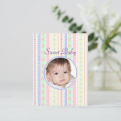 Carte Postale Bébé mignon Pastel Imprimer (Debout devant)