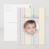 Carte Postale Bébé mignon Pastel Imprimer (Devant / Derrière)