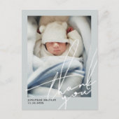 Carte Postale Bébé mignon photo Baptême Merci (Devant)