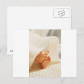 Carte Postale Bébé mignon Pieds petit bébé Pieds enrobés couvert (Devant / Derrière)