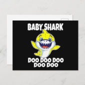 Carte Postale Bébé mignon requin Doo Doo Doo Doo (Devant / Derrière)