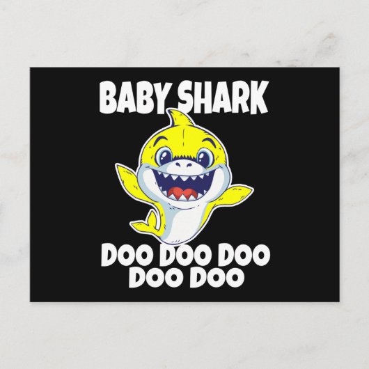 Carte Postale Bébé mignon requin Doo Doo Doo Doo (Devant)