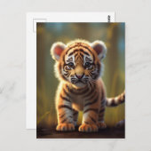 Carte Postale Bébé mignon tigre (Devant / Derrière)