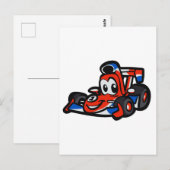 Carte Postale Bébé Nice dessin animé de voiture - Choisir la cou (Devant / Derrière)