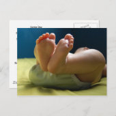 Carte Postale Bébé Pieds Rêves (Devant / Derrière)