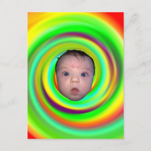 Carte Postale Bébé psychédélique (Devant)