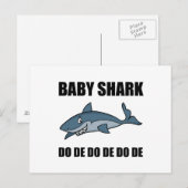 Carte Postale Bébé requin drôle (Devant / Derrière)
