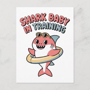 Carte Postale Bébé Requin en Formation   Enfants