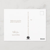 Carte Postale Bébé rose fille Photo Baptême Merci (Dos)