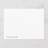 Carte Postale Bébé Script Baby shower Invitation Blanc (Dos)