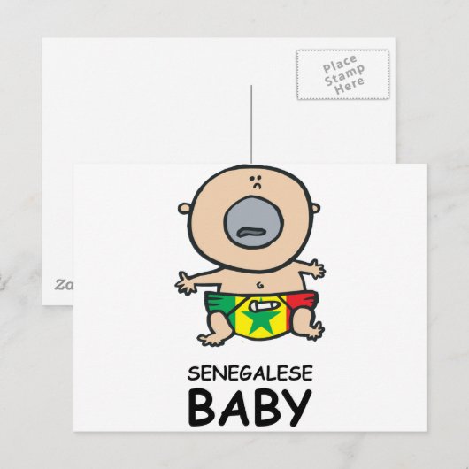Carte Postale Bébé sénégalais (Devant / Derrière)
