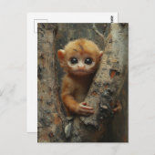 Carte Postale Bébé singe adorable (Devant / Derrière)