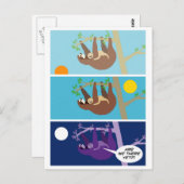 Carte Postale Bébé Sloth (Devant / Derrière)