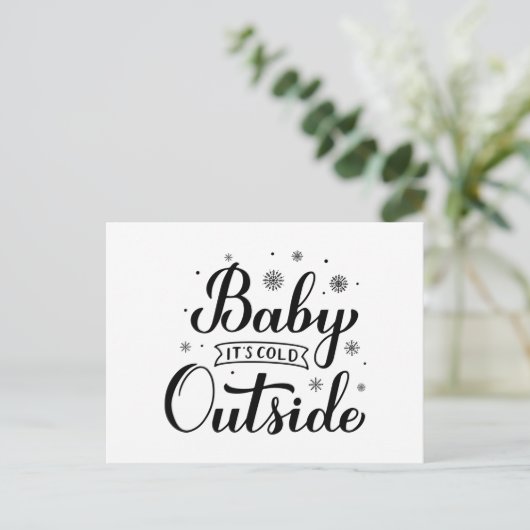 Carte Postale Bébé Son Froid Dehors (Debout devant)