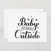 Carte Postale Bébé Son Froid Dehors (Devant / Derrière)