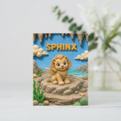 Carte Postale Bébé Sphinx Mignon, Mythique (Debout devant)