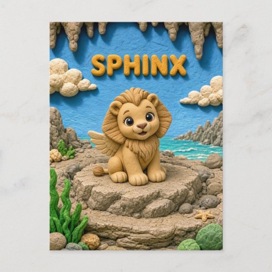 Carte Postale Bébé Sphinx Mignon, Mythique (Devant)
